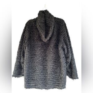 Westbound Black/Silver Fuzzy Sweater